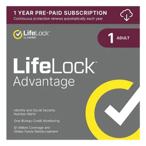 LifeLock Advantage By Norton - 1-Year / 1-Adult - USA